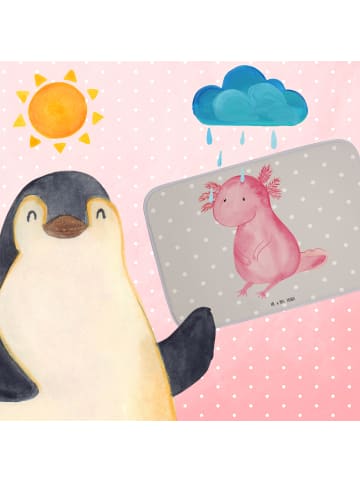 Mr. & Mrs. Panda Badteppich Axolotl Niedlich ohne Spruch in Grau Pastell