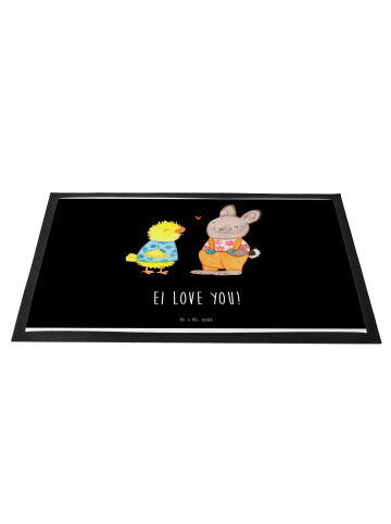 Mr. & Mrs. Panda Türvorleger Ostern Freundschaft mit Spruch in Schwarz