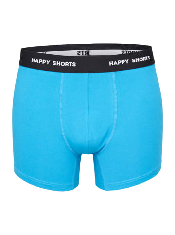 Happy Shorts Retro Pants Jersey in Blue Leaves Black