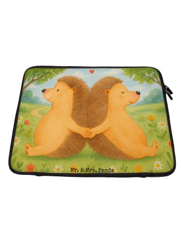 Mr. & Mrs. Panda Hülle Laptop Igel händchenhaltend Design ohne S... in Weiß