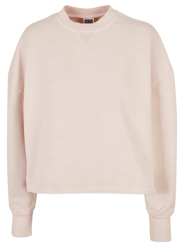 Urban Classics Urban Classics Damen Ladies Heavy Terry Garment Dye Crewneck in pink