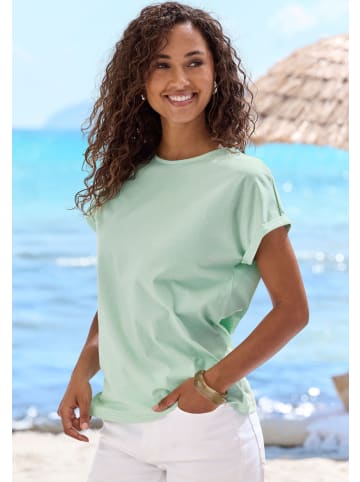 Vivance by Lascana T-Shirt in lime / offwhite