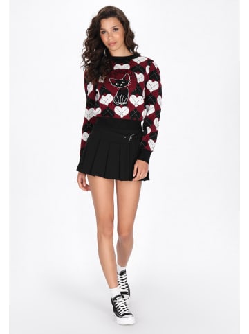myMo ROCKS Sweater in black burgundy
