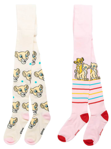 Disney 2er Pack Disney Der König der Löwen Strumpfhose Simba Nala in rosa