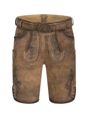 Stockerpoint Lederhose kurz Luther in Braun