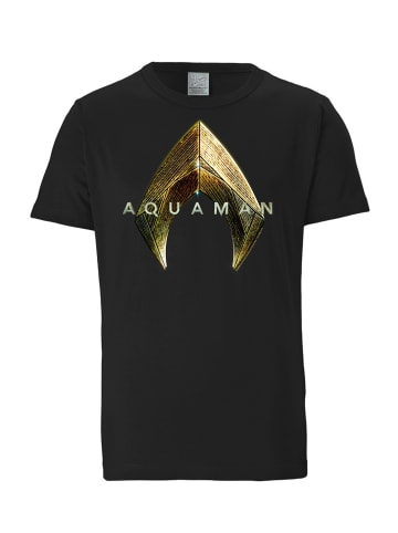 Logoshirt T-Shirt DC Comics - Aquaman Logo in schwarz