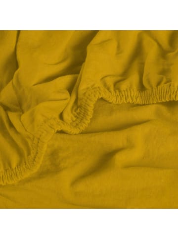 REDBEST Single-Jersey Spannbettlaken für Wohnwagen, Wohnmobil und Boot Pittsburgh in gold