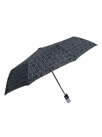 COFI 1453 Teleskop Taschenschirm mit Schutzhülle Fiberglas-Gestell Regeschirm in Grau