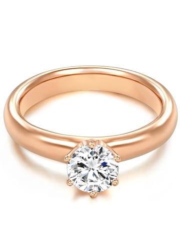 Trilani Ring Sterling Silber roségold Zirkonia weiß in roségold