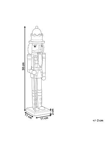 Beliani Dekofigur HARKAN in Blau/Rosa/Orange - (W) 11 x (H) 50 x (L) 11 cm