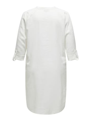 ONLY Carmakoma Hemdblusenkleid in Bright White