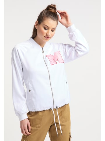 myMo Damen Satinblouson in Weiss