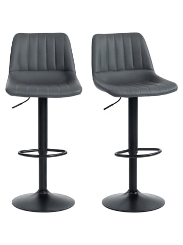 HOMCOM Barhocker-43L x 49,5B x 91-111H cm-Dunkelgrau