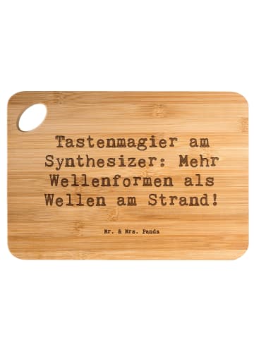 Mr. & Mrs. Panda Frühstücksbrettchen Spruch Synthesizer Magie mi... in Braun
