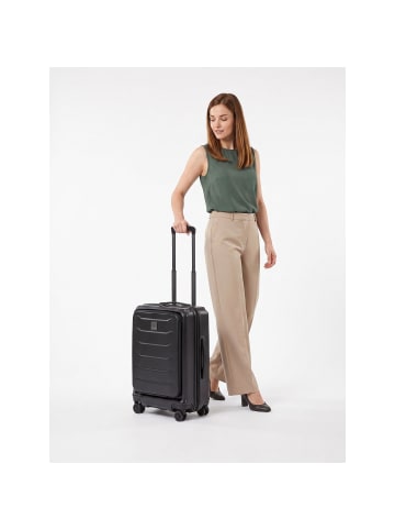 Stratic Phoenix 4 Rollen Kabinentrolley S 55 cm mit Dehnfalte in black