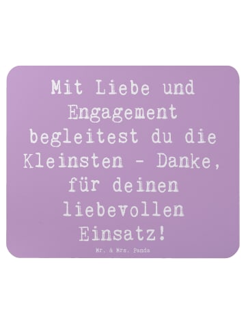 Mr. & Mrs. Panda Mauspad Spruch Liebevolle Erzieher mit Spruch in Lavendeltraum