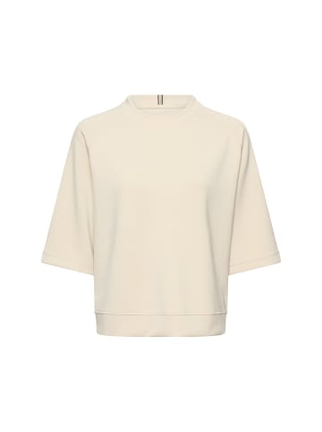 Camel Active Sweatshirt mit Rundhalsausschnitt in Perlweiß