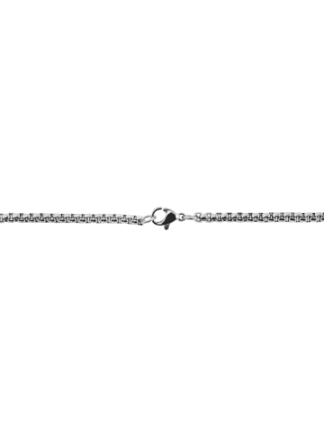 Adeliás Unisex Halskette mit Anhänger – Kreuz aus Edelstahl in silber
