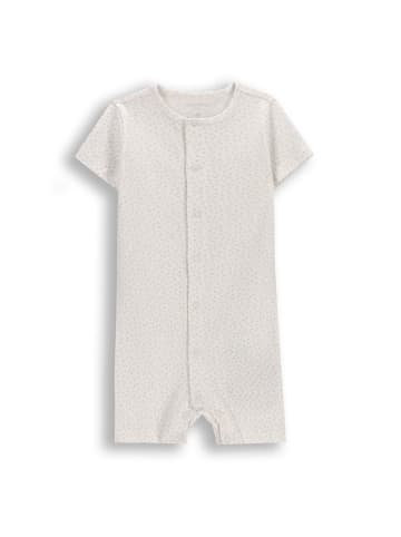Coccodrillo Baumwollstrampler mit kurzem Bein in ecru