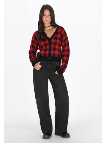 myMo ROCKS Cardigan in black dark red