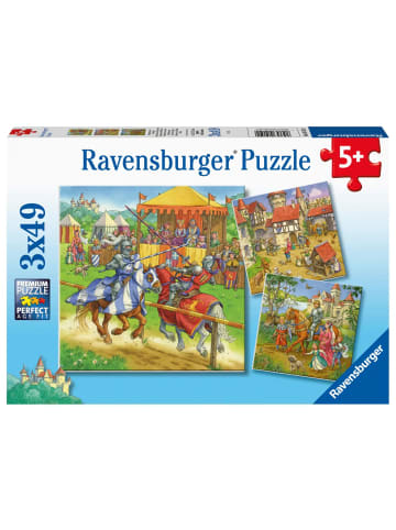 Ravensburger Kinderpuzzle 3x49 Teile - Ritterturnier im Mittelalter