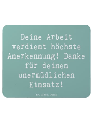 Mr. & Mrs. Panda Mousepad Spruch Danke Pflegekraft mit Spruch in Meeresbrise