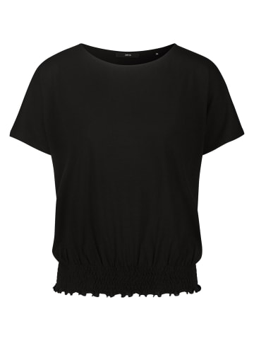 Zero  Shirt kurzarm mit gerafften Saum in Black Beauty