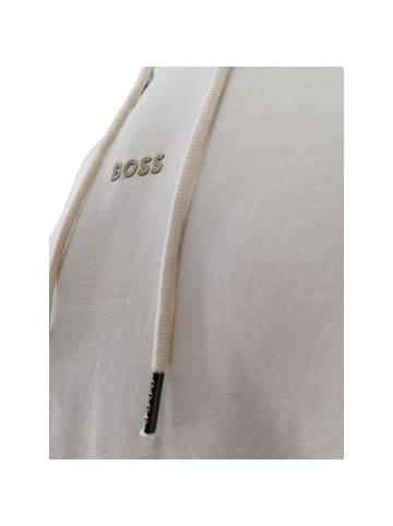 BOSS Kapuzensweatshirt mit Logo aus Bio-Baumwolle in Light beig