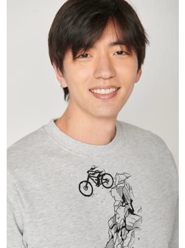 GreenBomb Sweatshirt Bike Rock Jump in Heidekraut Grau