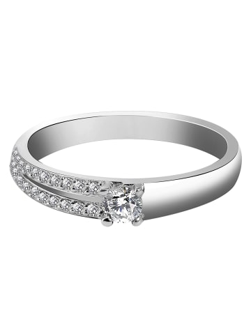 Adeliás Damen Ring aus 925 Silber mit Zirkonia in silber
