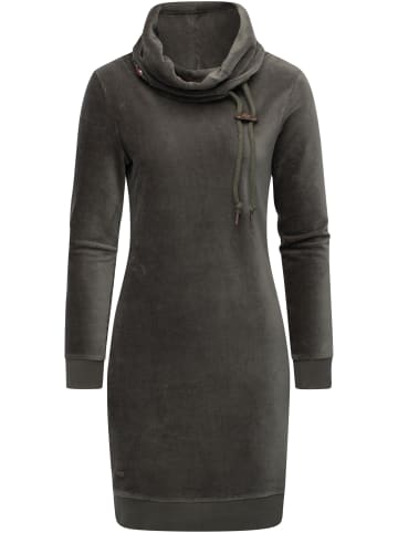 ragwear Sweatkleid Chloe Velvet in Dark Olive25
