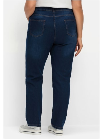 sheego Gerade Jeans in dark blue Denim