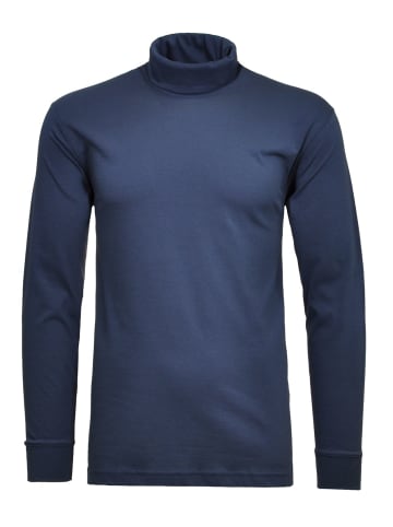 Ragman Langarm-T-Shirt in blau