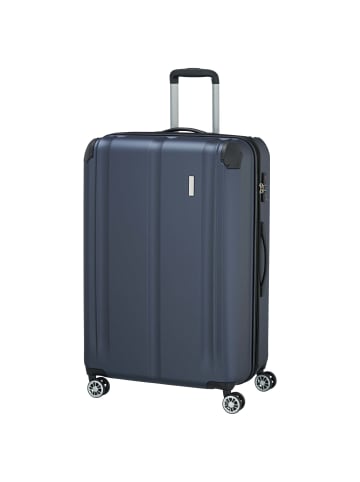 travelite City - 4-Rollen-Trolley erw. L 77 cm (rot) in marine