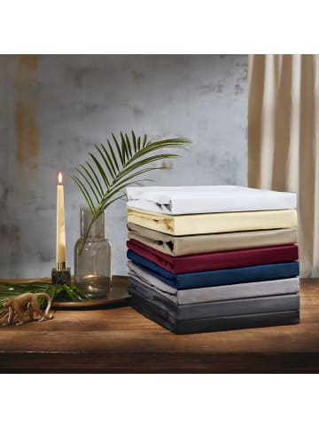 Erwin Müller Mako-Satin Spannbettlaken Landshut in weiß - kochfest