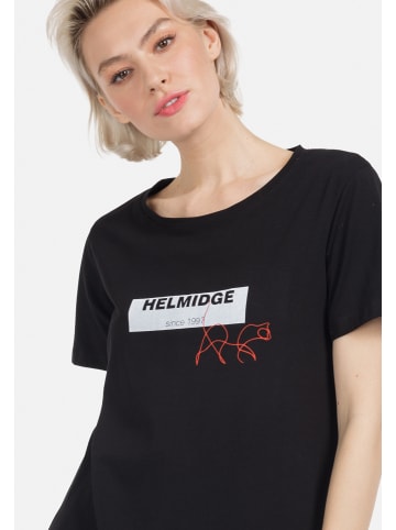 HELMIDGE T-Shirt T-Shirt in schwarz