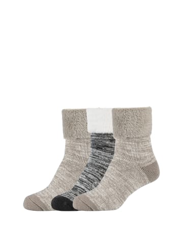 camano Socken 3er Pack warm & cozy in taupe