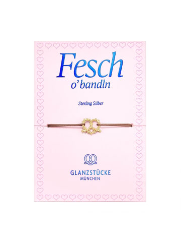 Glanzstücke München Armband Herz-Breze aus Sterling Silber in gelbgold