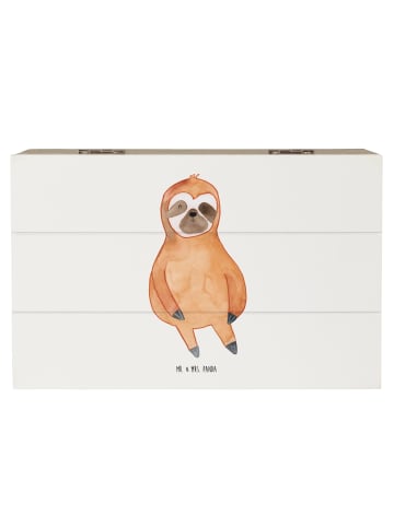 Mr. & Mrs. Panda Box Faultier Zufrieden ohne Spruch in Weiß