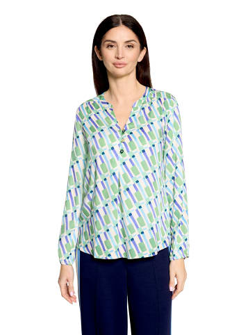 CARTOON Casual-Bluse mit Knöpfen in Green/Blue