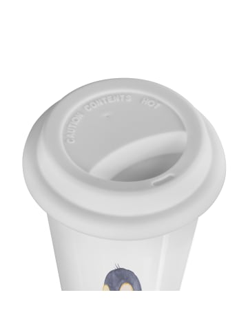 Mr. & Mrs. Panda Thermobecher To Go Pinguin Diät ohne Spruch in Weiß