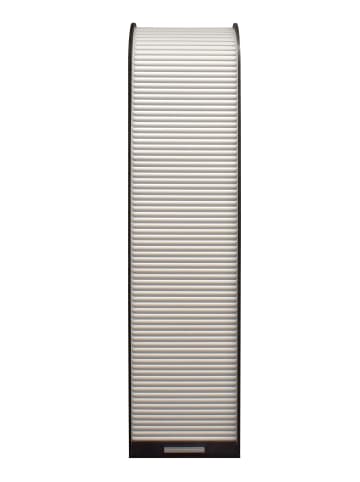 58 aufm Kessel JALOUSIESCHRANK Eadi 46 x 44 x 192 Rollladenschrank Schwarzstahl/Weiß
