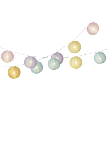 MARELIDA LED Lichterkette LAMPIONS 15 XL Lampions Timer L: 7m pastellfarben
