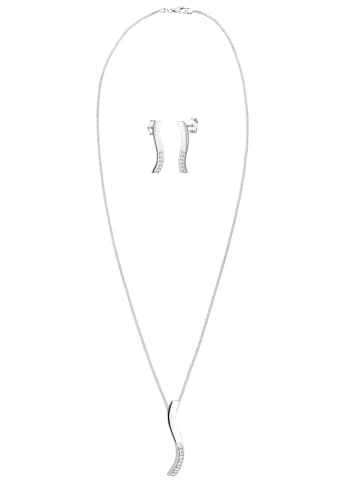 Elli Schmuckset 925 Sterling Silber Wellen in Weiß