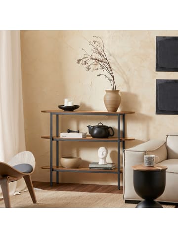 SoBuy Konsolentisch in Braun und Schwarz - (B)110 x (H)86 x (T)25cm