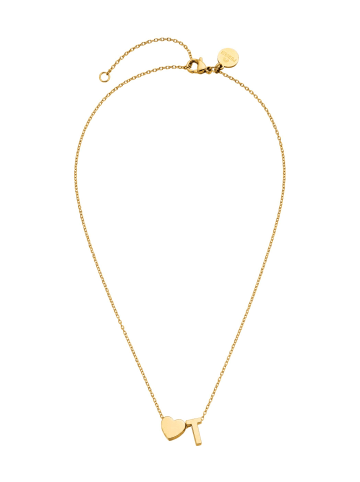 PURELEI Kette Letter Heart T Gold
