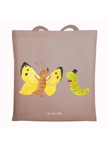Mr. & Mrs. Panda Tasche Raupe Schmetterling ohne Spruch in Braun Pastell