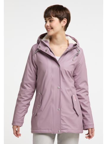 myMo Regenjacke Mit Webpelzfutter in Rosélavendel