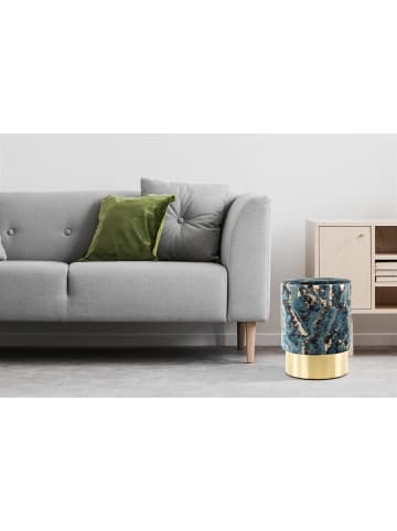 Kayoom Hocker Gipsy in dunkelblau - gold