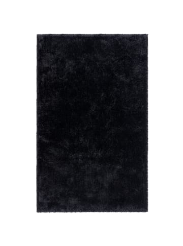 KADIMA DESIGN Hochflor-Teppich aus recyceltem Polyester in Schwarz